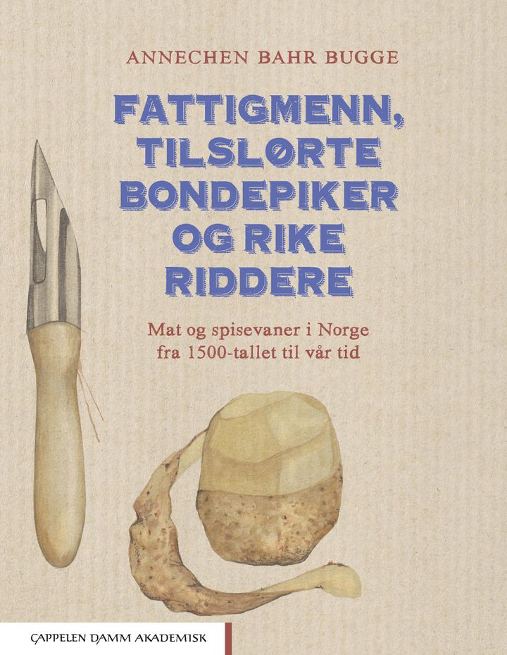 bokomslag: Fattigmenn, tilslørte bondepiker og rike riddere : mat og spisevaner i Norge fra 1500-tallet til vår tid
