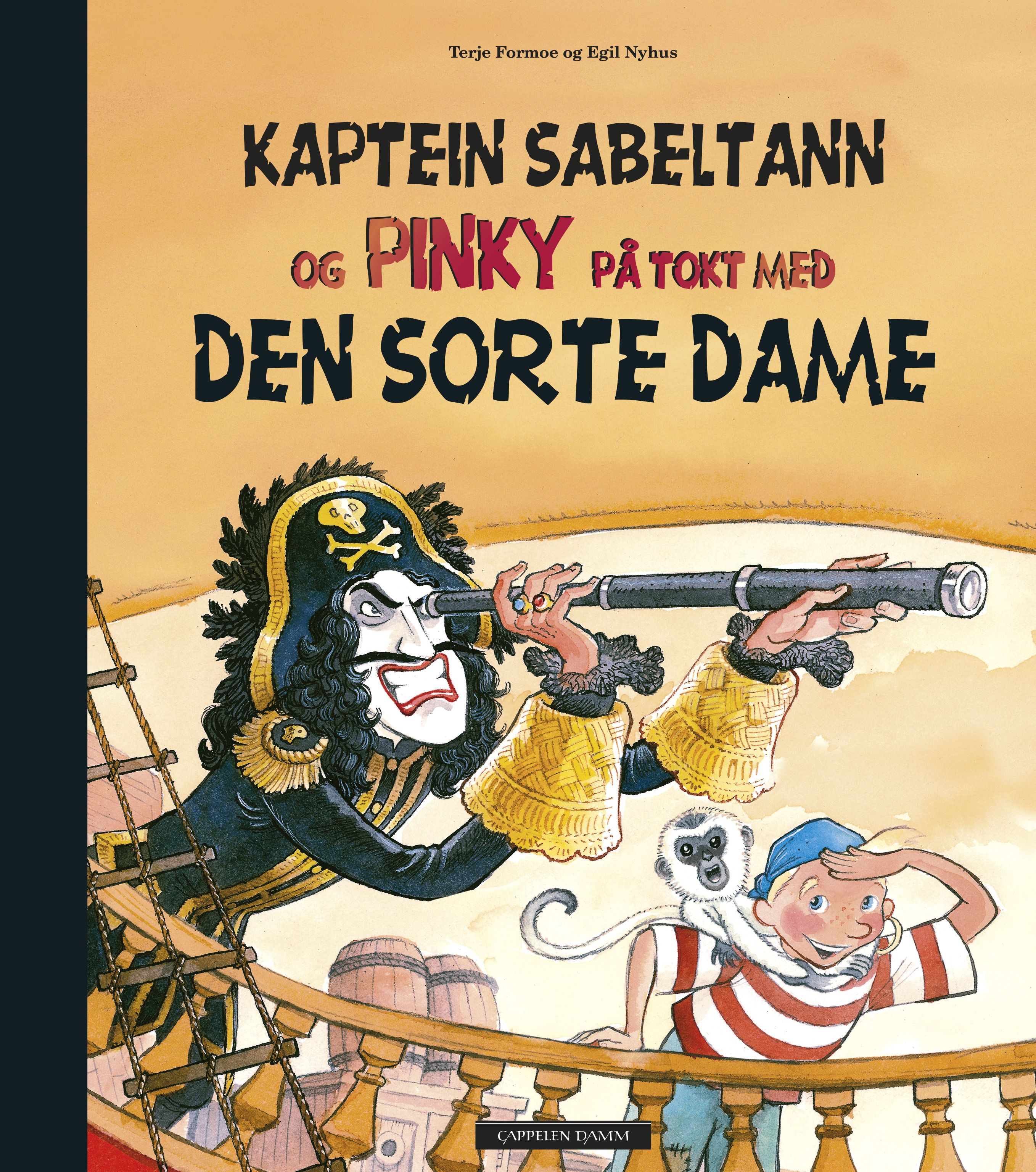 Bokomslag: Kaptein Sabeltann og Pinky på tokt med Den sorte dame