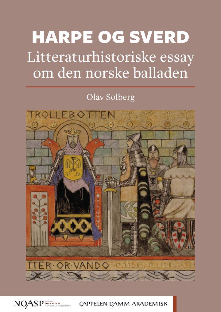 Bokomslag: Harpe og sverd : litteraturhistoriske essay om den norske balladen