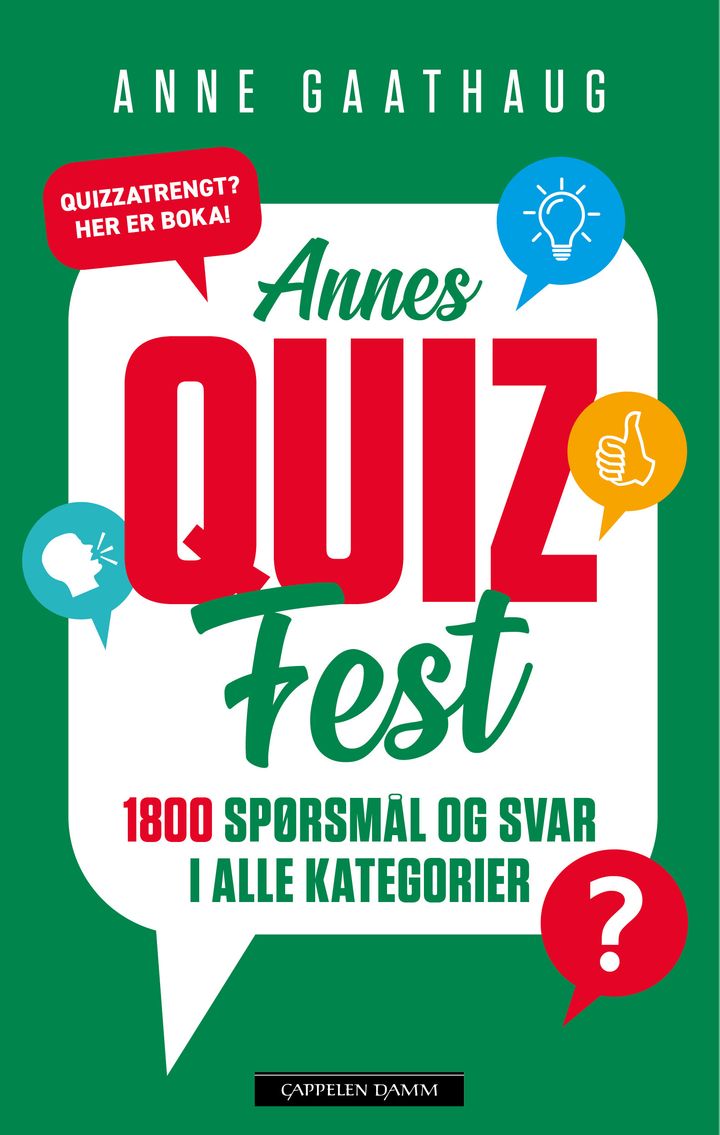 bokomslag: Annes quizfest : 1800 spørsmål og svar i alle kategorier