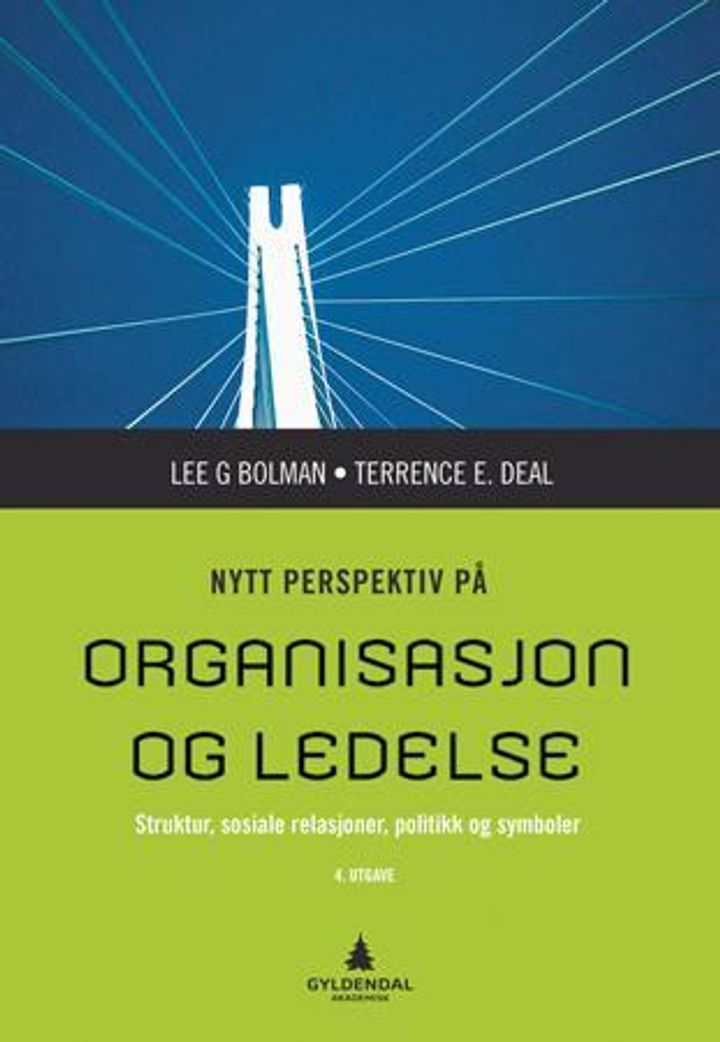 bokomslag: Nytt perspektiv på organisasjon og ledelse : strukturer, sosiale relasjoner, politikk og symboler