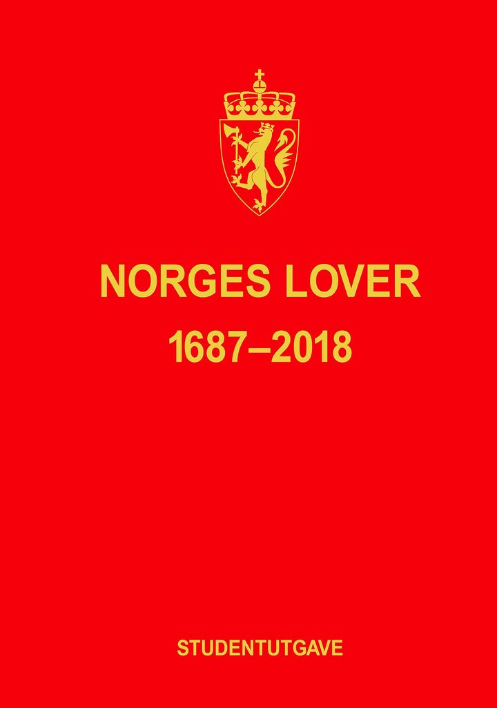 bokomslag: Norges lover : 1687 - 2018