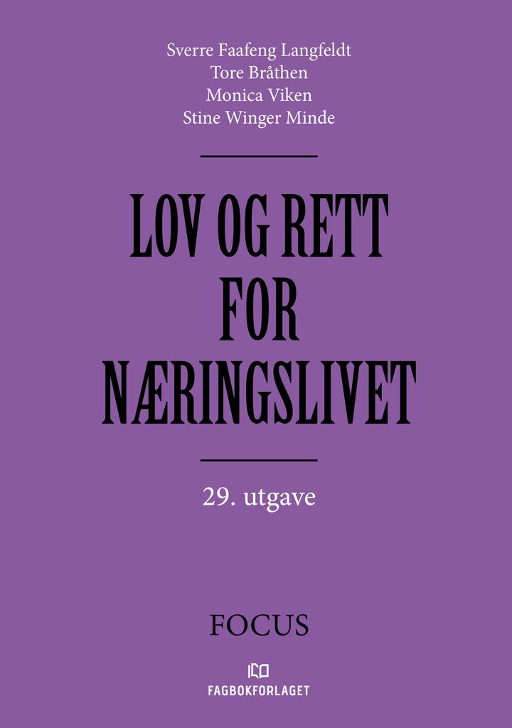 bokomslag: Lov og rett for næringslivet