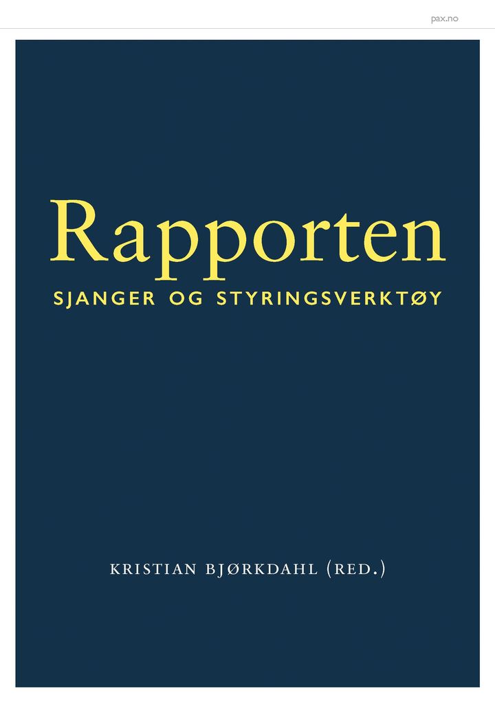 bokomslag: Rapporten : sjanger og styringsverktøy