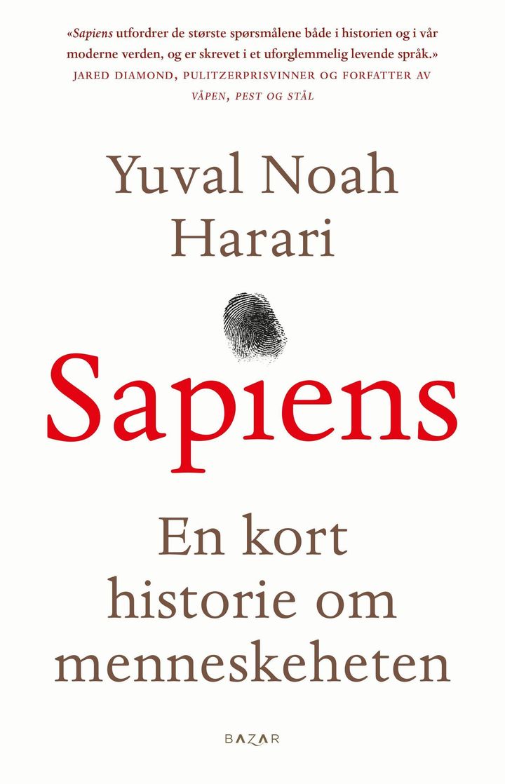 bokomslag: Sapiens : en innføring i menneskehetens historie